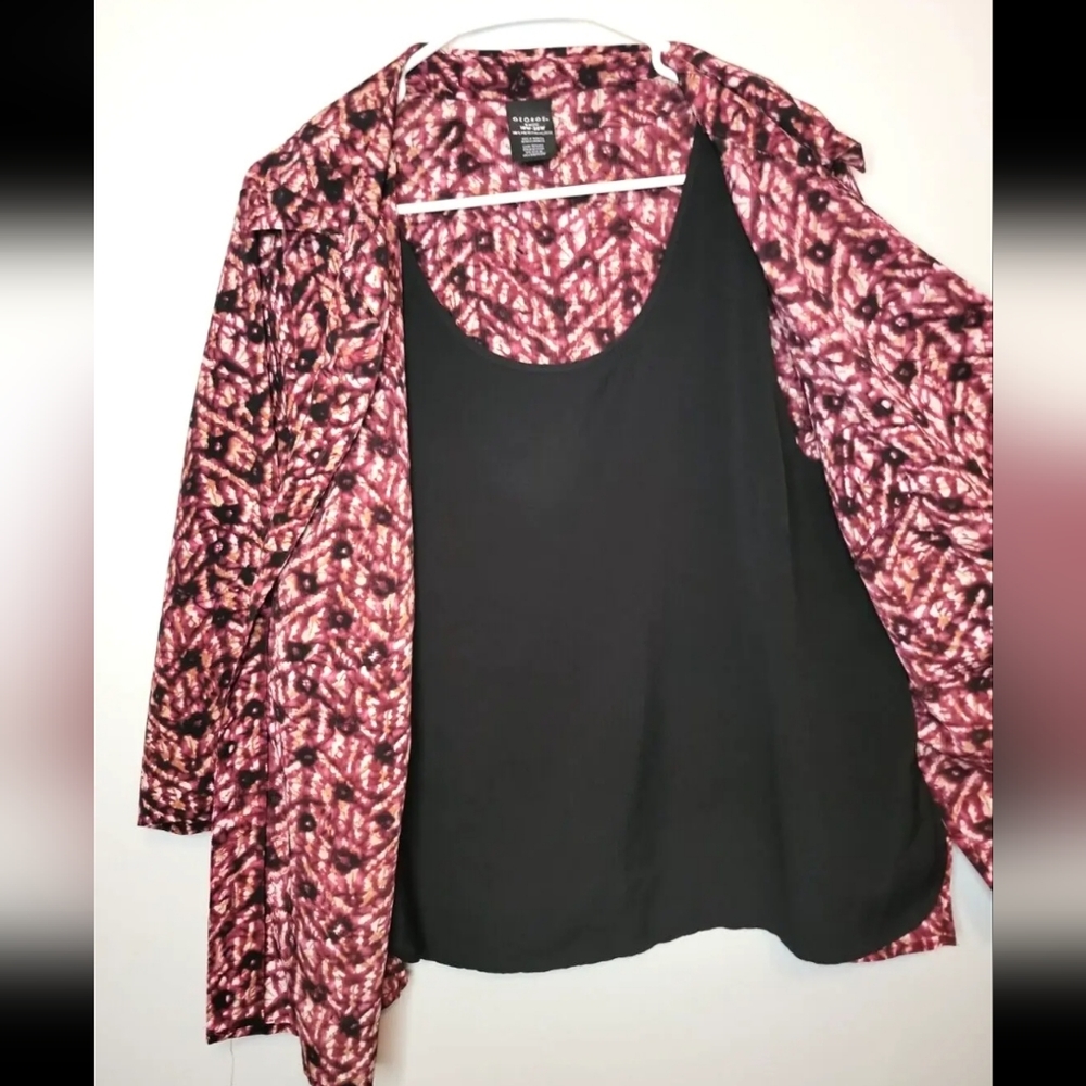 Women's Top 2XL (18w-20W) Red and Black - Picture 3 of 8